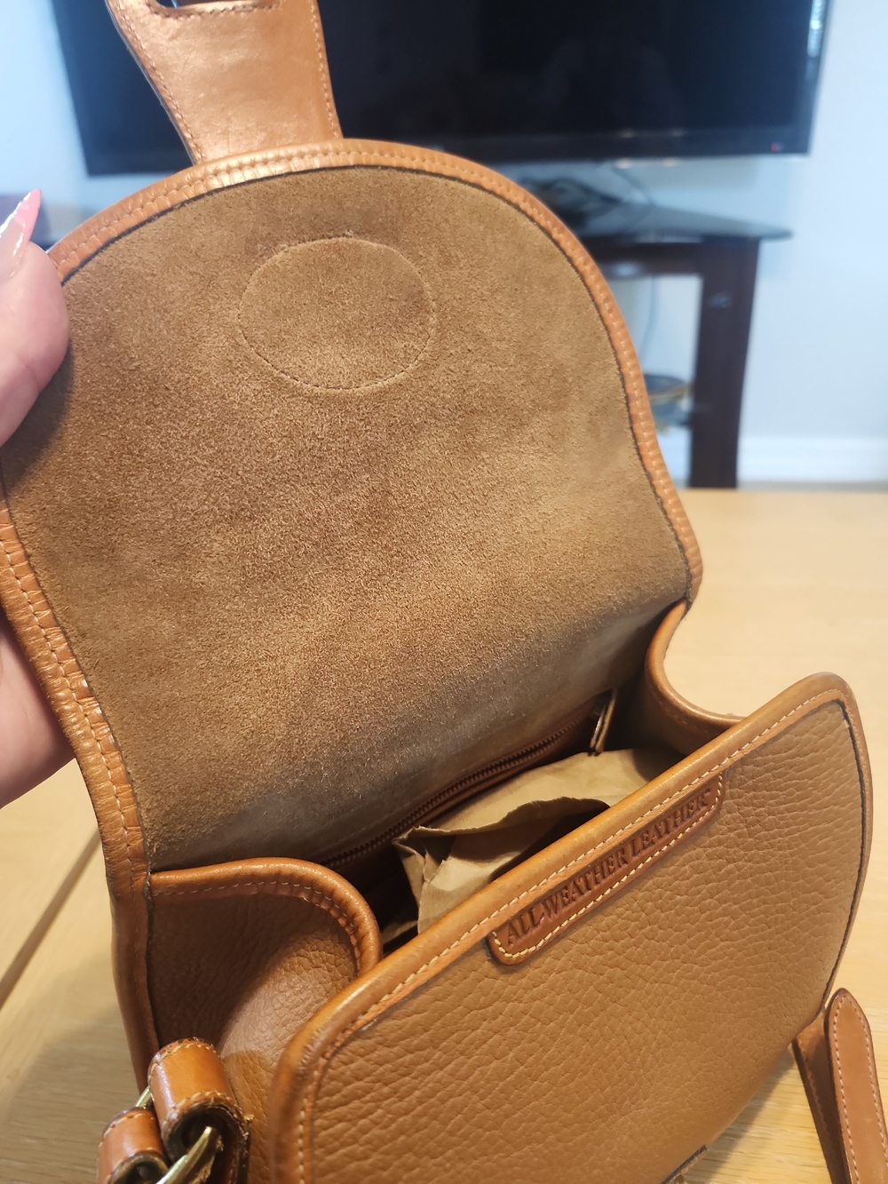 Dooney & Bourke Saddle Brown Pebble Leather Crossbody - Picture 9 of 10